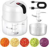 EASYSPEED Electric Garlic Chopper 1 Cup, Mini USB Charging Wireless Food Processor with 304 Stainless Steel, 3 Sharp Blades