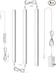 Under Cabinet Lighting, 4500K Daylight, 3 Pack 12 inch Linkable