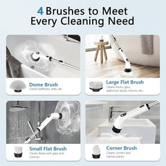 TUYU Electric Spin Scrubber, Cordless Cleaning Brush for Bathroom,Home